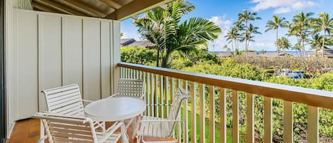 Nihi Kai Villas at Poipu #704 - Ocean View Dining Lanai - Parrish Kauai