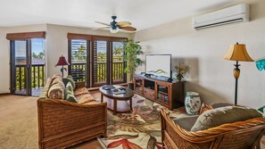 Nihi Kai Villas at Poipu #803 - Ocean View Living Room & Lanai - Parrish Kauai