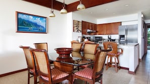 Poipu Kapili Resort #25 - Dining Room & Kitchen - Parrish Kauai