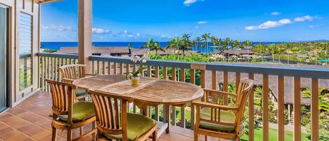 Nihi Kai Villas at Poipu #825 - Covered Dining Lanai - Parrish Kauai