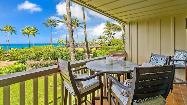 Nihi Kai Villas at Poipu #402 - Ocean View Dining Lanai - Parrish Kauai