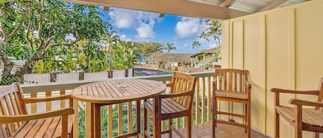 Nihi Kai Villas at Poipu #300 - Ocean View Dining Lanai - Parrish Kauai