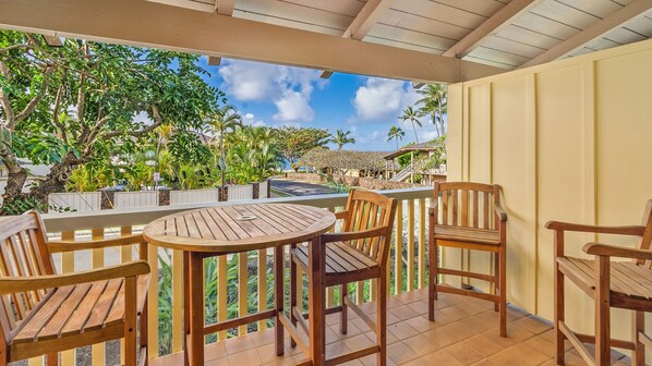 Nihi Kai Villas at Poipu #300 - Ocean View Dining Lanai - Parrish Kauai