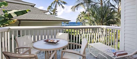 Poipu Kapili Resort #36 - Ocean View Dining Lanai View - Parrish Kauai