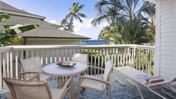 Poipu Kapili Resort #36 - Ocean View Dining Lanai View - Parrish Kauai