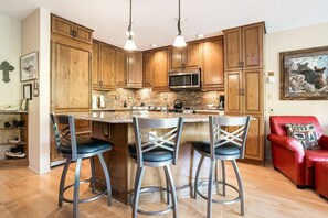 Bright, open kitchen.