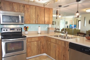 Fully Equipped Kitchen with Stainless Steel Appliances