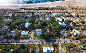 Distance from Home to Beach-walk across Palm Blvd and up a block