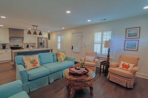 Open living room and kitchen