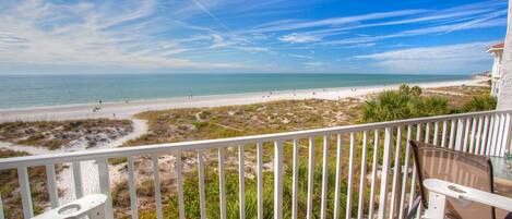 Enjoy the gorgeous unobstructed water views & sunsets overlooking the Gulf of Mexico