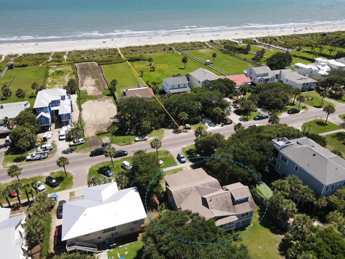 Beautiful elevated beach home located just across the street from the beach!