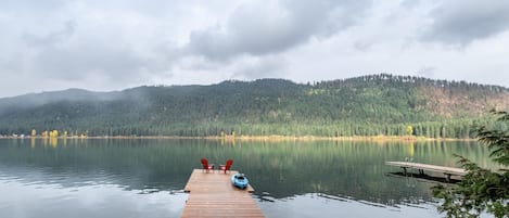 Private dock on Fish Lake for your fishing boat, SUP, and more.
