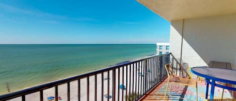 Spacious and Private Beachfront Balcony