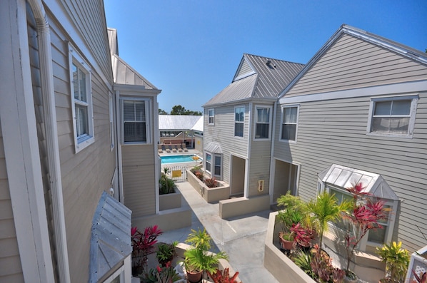 Main Bedroom Balcony View Artist's Condo @ Duval Square Key West