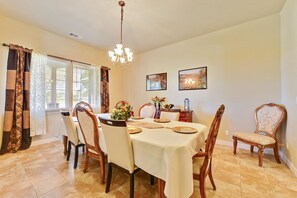 Formal elegant dining space near the front entry of the home