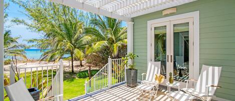 Avocado Cottage's shaded porch.
