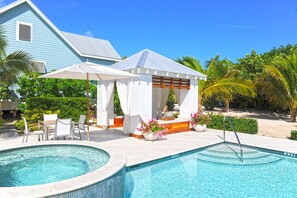 Poolside cabana. 