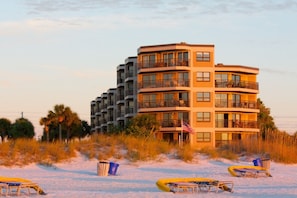 Gulf Strand is situated on the sand in the heart of St. Pete Beach