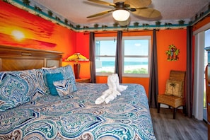 King size bed in the master bedroom,