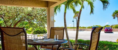 This ground floor condo is located directly across from the beautiful award winning beaches of St. Pete Beach