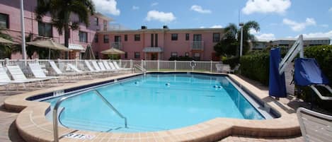 Pool area at Gulf Winds