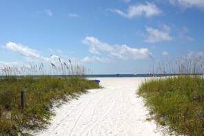 Beach access to pristine white sand