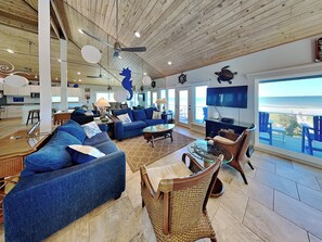 Living Room - Deck Access + Smart TV