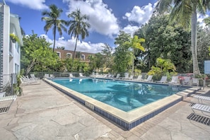 Beat the Florida heat by splashing around in the community pool.