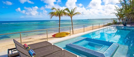 Poolside chaise views.