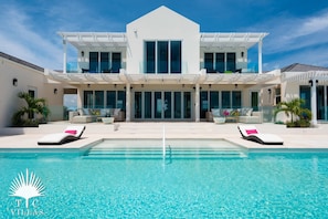 Villa Isla offers covered and uncovered lounging areas.