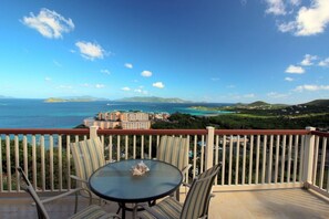 Enjoy island and water views while dining out.