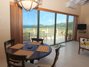 Indoor dining with amazing views.