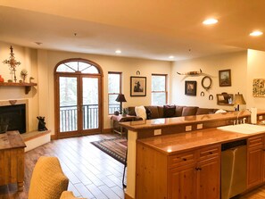 Living room and private balcony