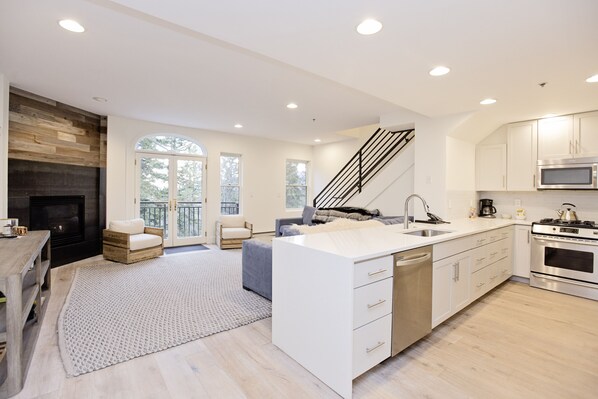 Kitchen into Living Room