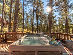 Come On In! - The water is perfect in the hot tub. After all, vacation is all about relaxation.																									