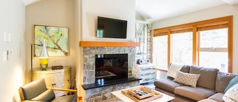 Living Area with cosy fireplace