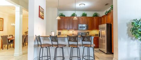 Breakfast Bar Seating for Four (4) Guests