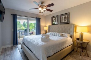 Primary Bedroom with King Bed and Attached Bath