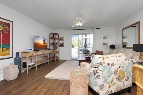 Living Room with Covered Deck