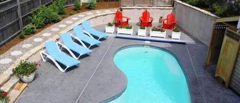Pool with enclosed outdoor shower - 14 Hallett Lane -Chatham- Cape Cod- New England Vacation Rentals