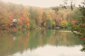 Morningstar on the Lake - Beautiful Fall colors at this Cherry Lake Cabin Rental