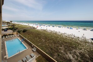 Balcony view - Views of the pool and Gulf of Mexico!