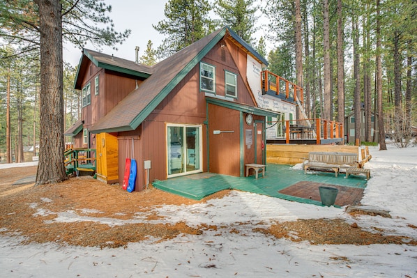 South Lake Tahoe Vacation Rental | 3BR | 3BA | 1,948 Sq Ft | Stairs to Access