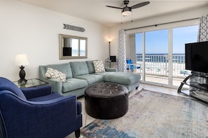Living Room with a View - Relax from the events of the day and still get a beach view!  Watch the sun set in comfort.