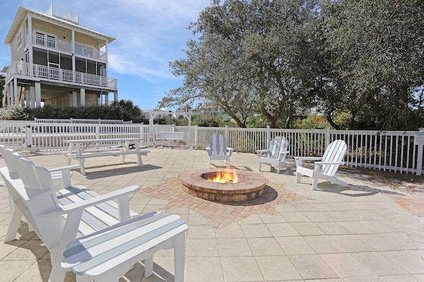 Fire Pit in Backyard