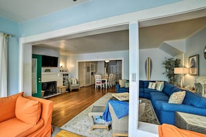 Living Room | Another Vacation Rental On-Site | No Parking - Walkable Location