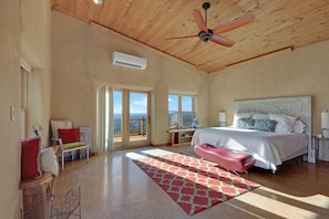 Romantic King suite with Hill Country views