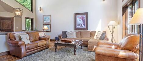 Gather with family and friends in this comfortable spacious living area.