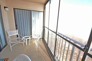 Bonaire 406 Ocean Front Balcony with winter windows on