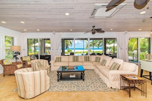 Living area with plenty of comfy seating.